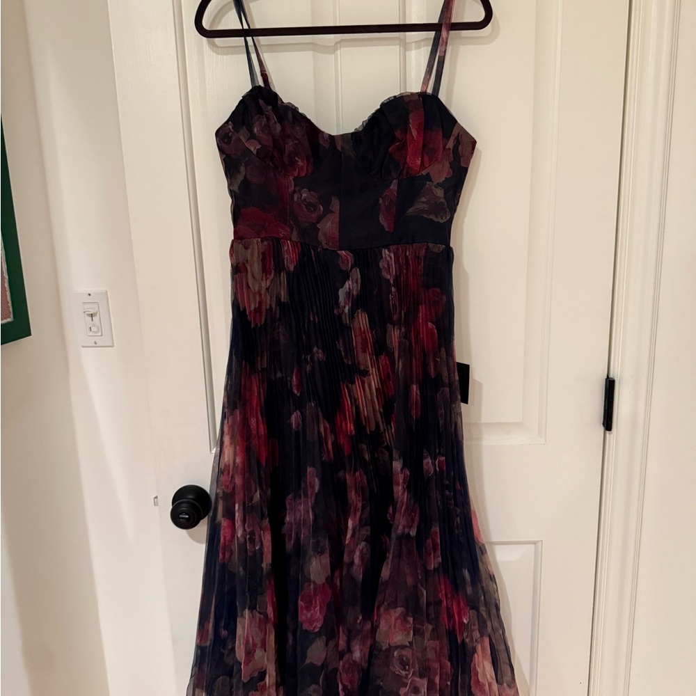 Lulu's Black and Red Strapless Sundress for Prom